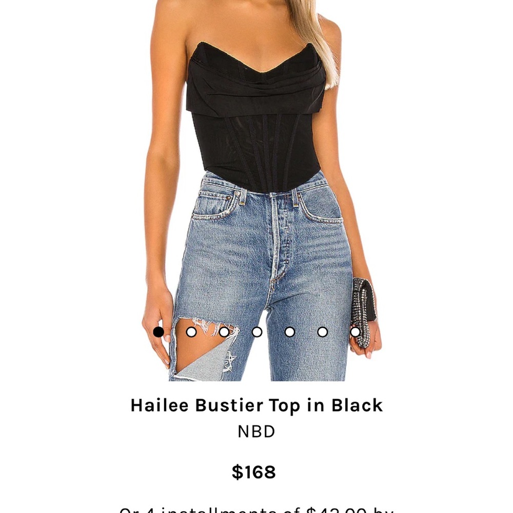 Revolve NBD Hailee Bustier Top in Black